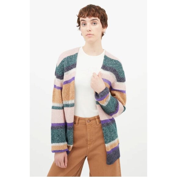 Veronica Beard Elizabeth Cardigan Womens M Cream Luxury Designer Sophisticated - Picture 1 of 14
